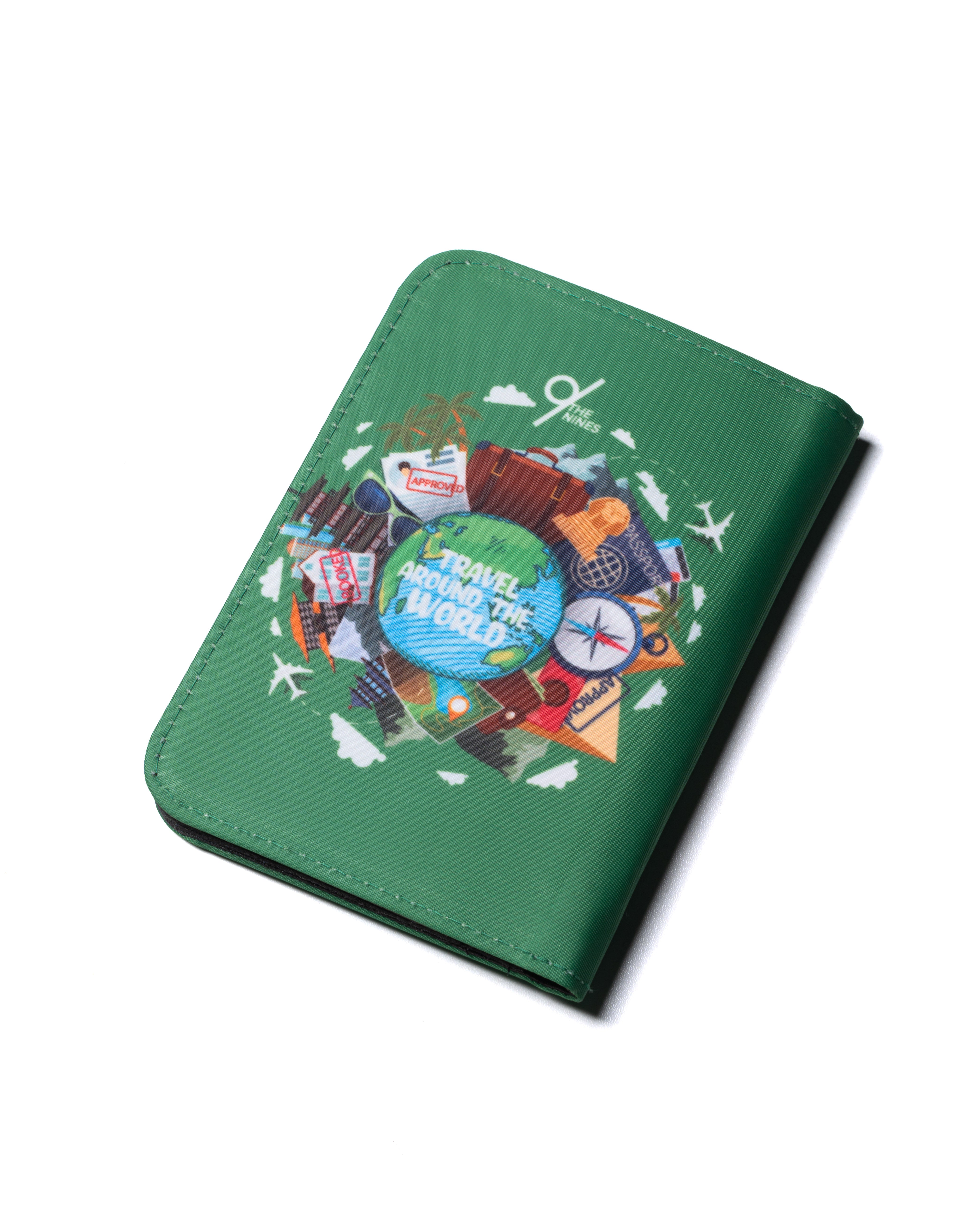 The Nines Passport Cover “Travel Around The World” Green